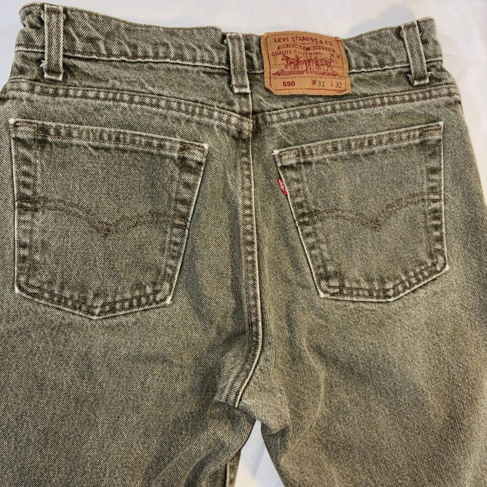 Vintage Levi’s 550 Men’s Olive Green 29 X 31 Jeans Y2K